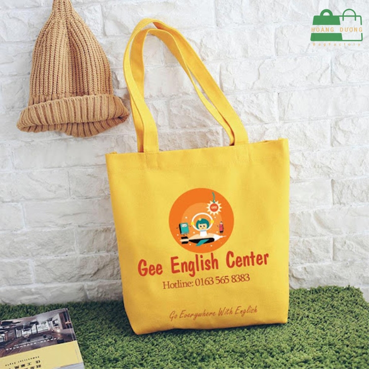 Túi tote vải canvas in logo, slogon