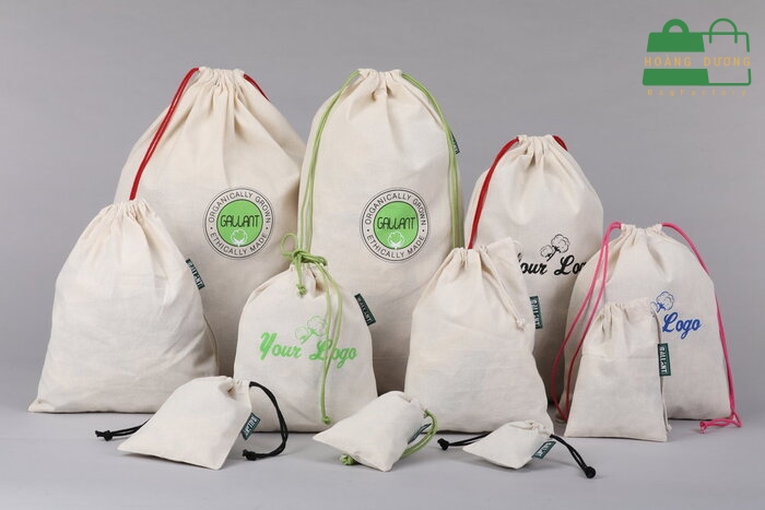 Túi vải canvas dây rút