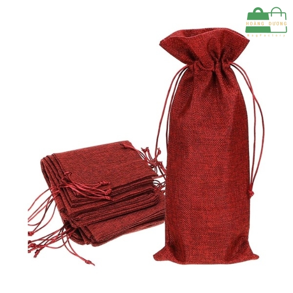 Túi vải không dệt có dây rút đựng rượu