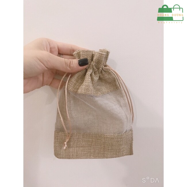 Túi vải đay dây rút đựng cà phê