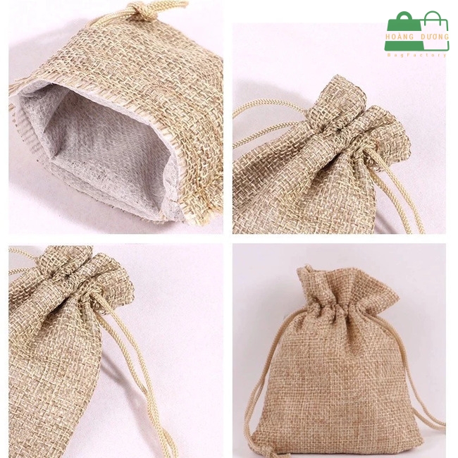 Túi vài đay dây rút thêm lớp lót chống ẩm