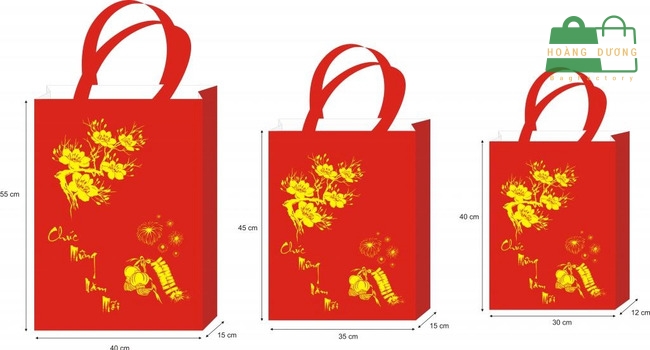 Tuỳ vào nhu cầu sử dụng sẽ tuỳ chỉnh kích thước may túi vải đựng quà tết khác nhau