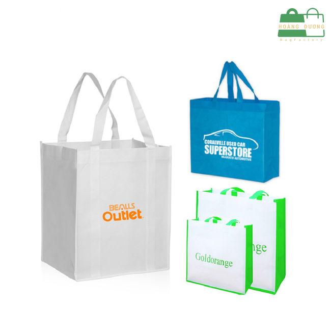 Túi vải không dệt dây kéo in logo