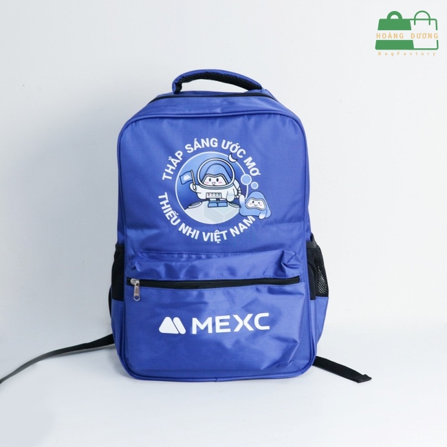 Balo quà tặng học sinh in logo thương hiệu