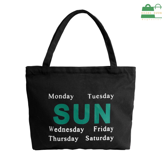 Túi canvas đen in hình hoặc logo