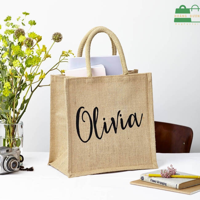 Túi vải bố thô in logo doanh nghiệp