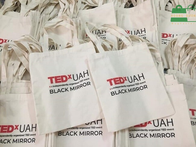 Túi canvas trơn in logo