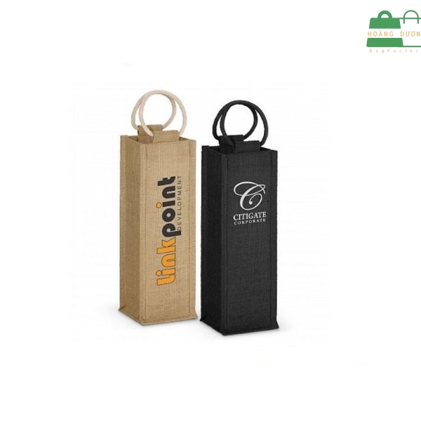 Túi vải đay quà tặng đựng rượu sang trọng