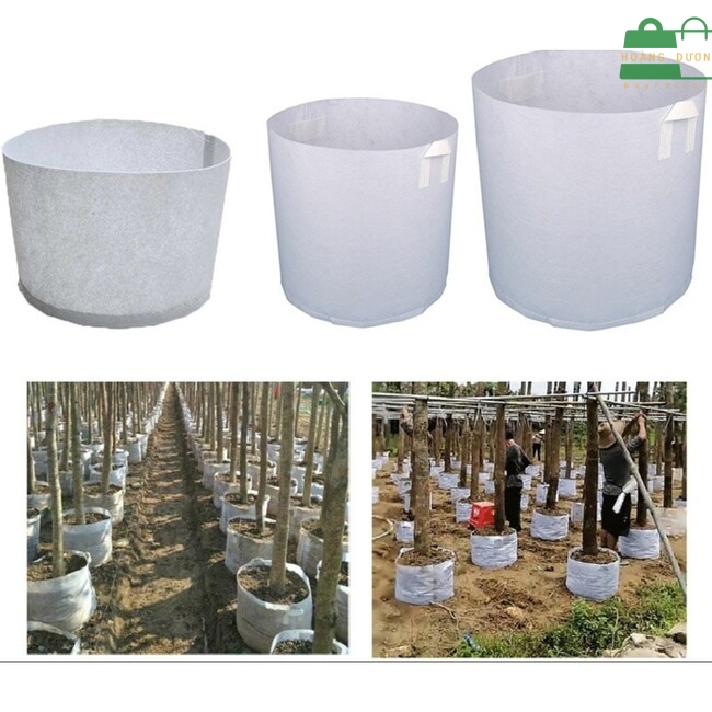 Túi vải trồng cây hình trụ tròn