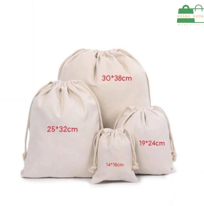 Thiết kế 1 ngăn là thiết kế rất phổ biến của túi vải bố dây rút
