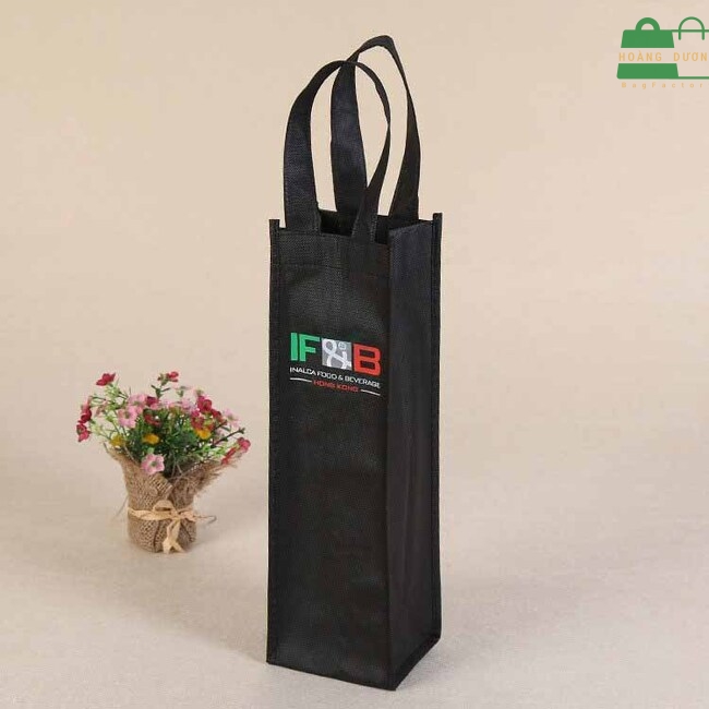 Túi vải không dệt đựng 1 chai rượu