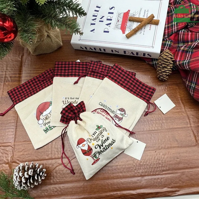 Túi Noel vải canvas